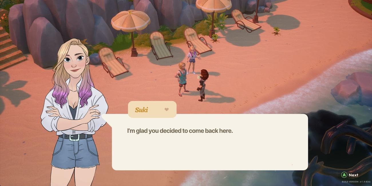 Το Suki στην παραλία με τον Ben στο Coral Island