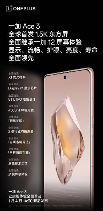 OnePlus Ace 3, γνωστό και ως OnePlus 12R, οι προδιαγραφές οθόνης επιβεβαιώθηκαν πριν από την κυκλοφορία, OnePlus Ace 3, γνωστό και ως OnePlus 12R, οι προδιαγραφές οθόνης επιβεβαιώθηκαν πριν από την κυκλοφορία, TechWar.GR