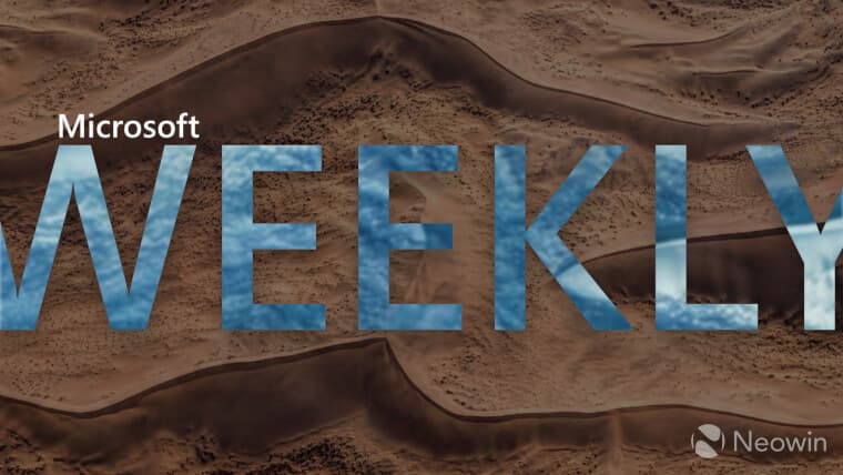 A Microsoft Weekly banner