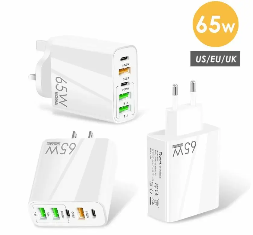 F002 - Ταχυφορτιστής 65W με 5 θύρες στα 6,8€!!, F002 – Ταχυφορτιστής 65W με 5 θύρες στα 6,8€!!, TechWar.GR