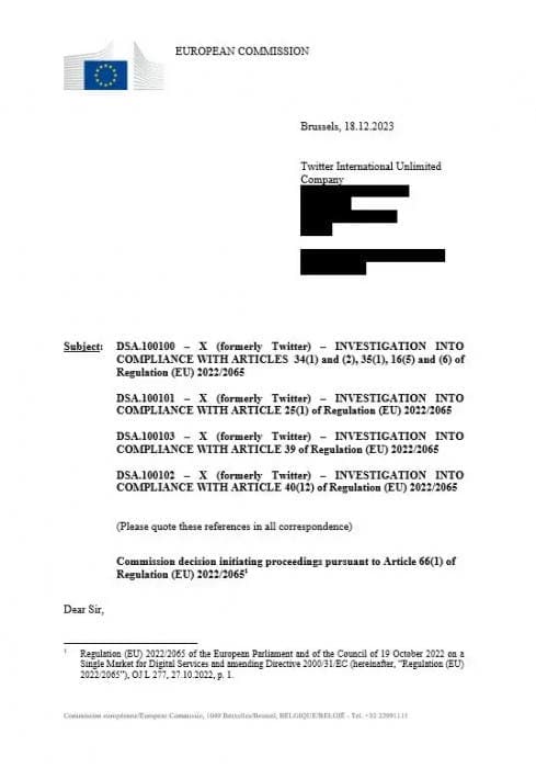 Ευρωπαϊκή Ένωση - ξεκίνησε έρευνα παραπληροφόρησης κατά του X, Ευρωπαϊκή Ένωση – ξεκίνησε έρευνα παραπληροφόρησης κατά του X, TechWar.gr