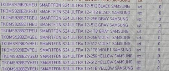 Διαρροή μνήμης και χρωματικών επιλογών της σειράς Galaxy S24, Διαρροή μνήμης και χρωματικών επιλογών της σειράς Galaxy S24, TechWar.gr