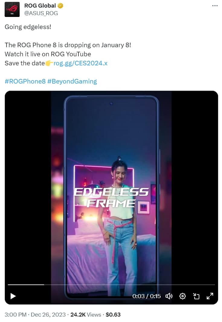 Το ASUS ROG Phone 8 λαμβάνει βαθμολογία IP68, λεπτά πλαίσια αλλά όχι δεύτερο μπροστινό ηχείο, Το ASUS ROG Phone 8 λαμβάνει βαθμολογία IP68, λεπτά πλαίσια αλλά όχι δεύτερο μπροστινό ηχείο, TechWar.gr