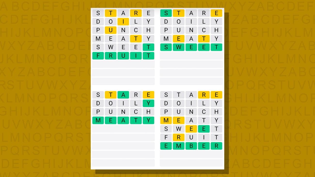 Quordle σήμερα - υποδείξεις και απαντήσεις για την Παρασκευή 22 Δεκεμβρίου (παιχνίδι #697), Quordle σήμερα – υποδείξεις και απαντήσεις για την Παρασκευή 22 Δεκεμβρίου (παιχνίδι #697), TechWar.gr