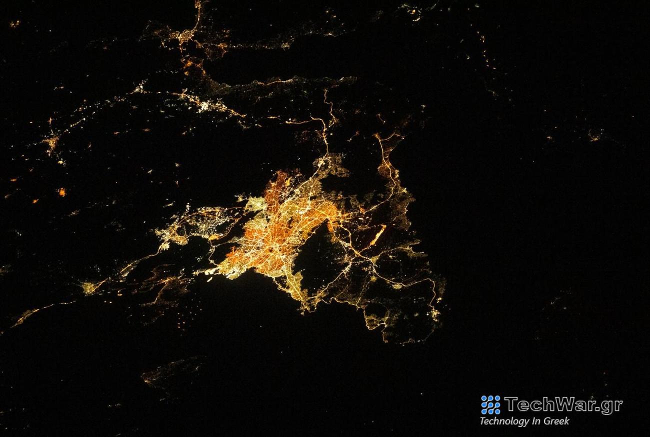 NASA: «Athens at night» - Η εντυπωσιακή αεροφωτογραφία από το Διάστημα