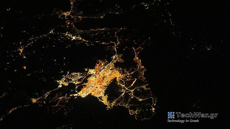 NASA: Η εντυπωσιακή φωτογραφία της νυχτερινής Αθήνας από το διάστημα