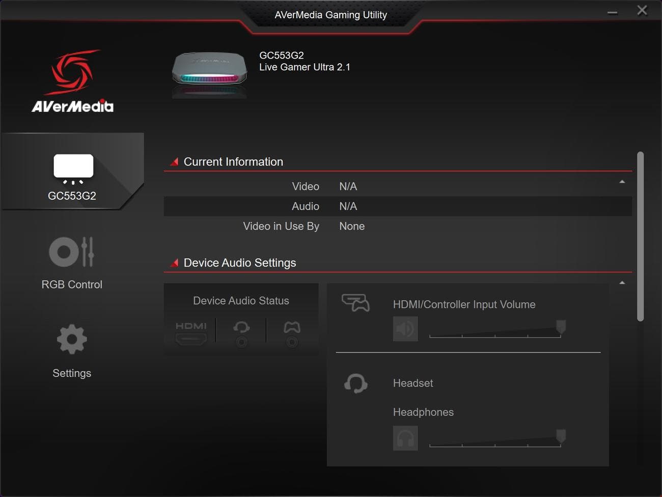 Image of the AVerMedia Live Gamer ULTRA 2.1 (GC553G2) external capture card.