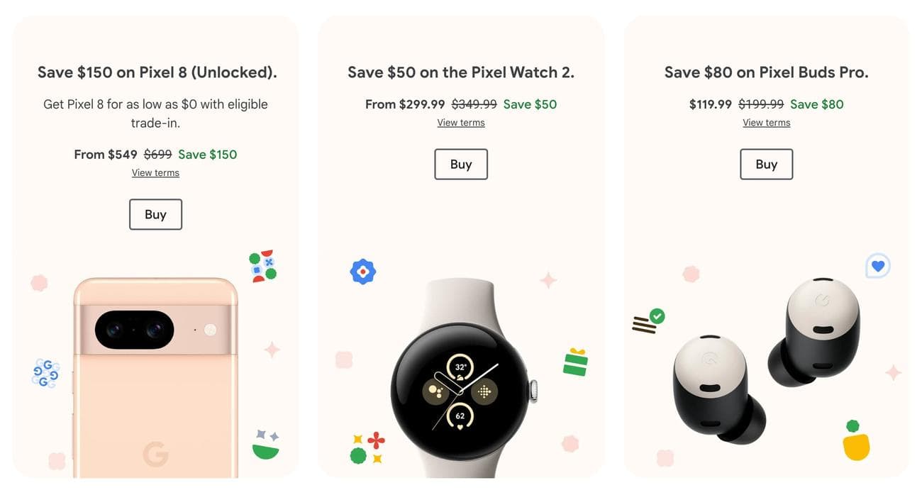 Το Pixel Watch 2 λαμβάνει έκπτωση στην Google, ενώ η Black Friday επιστρέφει το Pixel 8, Το Pixel Watch 2 λαμβάνει έκπτωση στην Google, ενώ η Black Friday επιστρέφει το Pixel 8, TechWar.gr