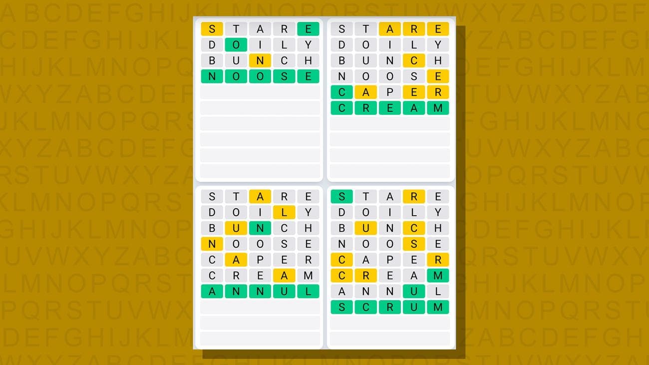 Quordle σήμερα - υποδείξεις και απαντήσεις για την Τετάρτη 20 Δεκεμβρίου (παιχνίδι #695), Quordle σήμερα – υποδείξεις και απαντήσεις για την Τετάρτη 20 Δεκεμβρίου (παιχνίδι #695), TechWar.gr