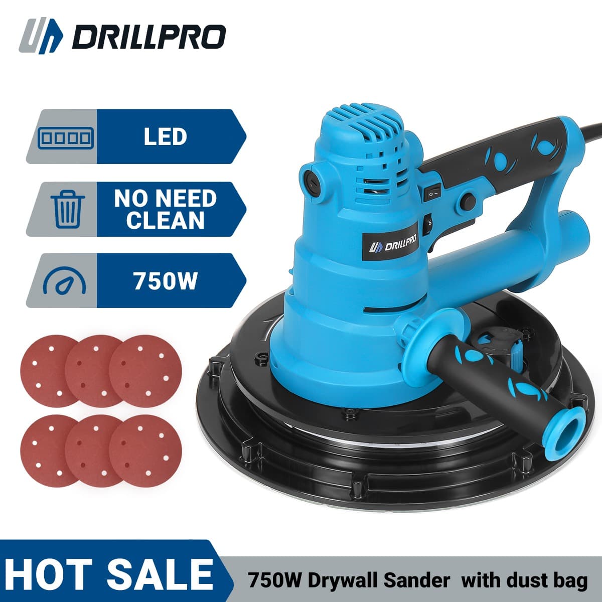 Τριβείο τοίχου της Drillpro με υποδοχή για τηλεσκοπικό κοντάρι και σάκο συλλογής για τη σκόνη με 83.6€, Τριβείο τοίχου της Drillpro με υποδοχή για τηλεσκοπικό κοντάρι και σάκο συλλογής για τη σκόνη με 83.6€, TechWar.gr