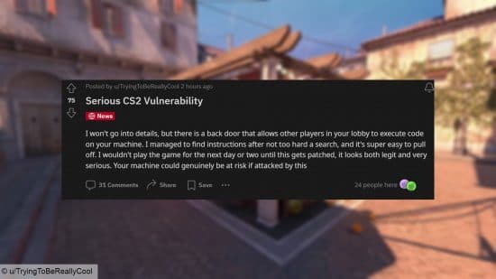 Οι παίκτες του Counter-Strike 2 καλούνται να μην παίξουν λόγω τεράστιου ζητήματος ασφαλείας, Οι παίκτες του Counter-Strike 2 καλούνται να μην παίξουν λόγω τεράστιου ζητήματος ασφαλείας, TechWar.gr