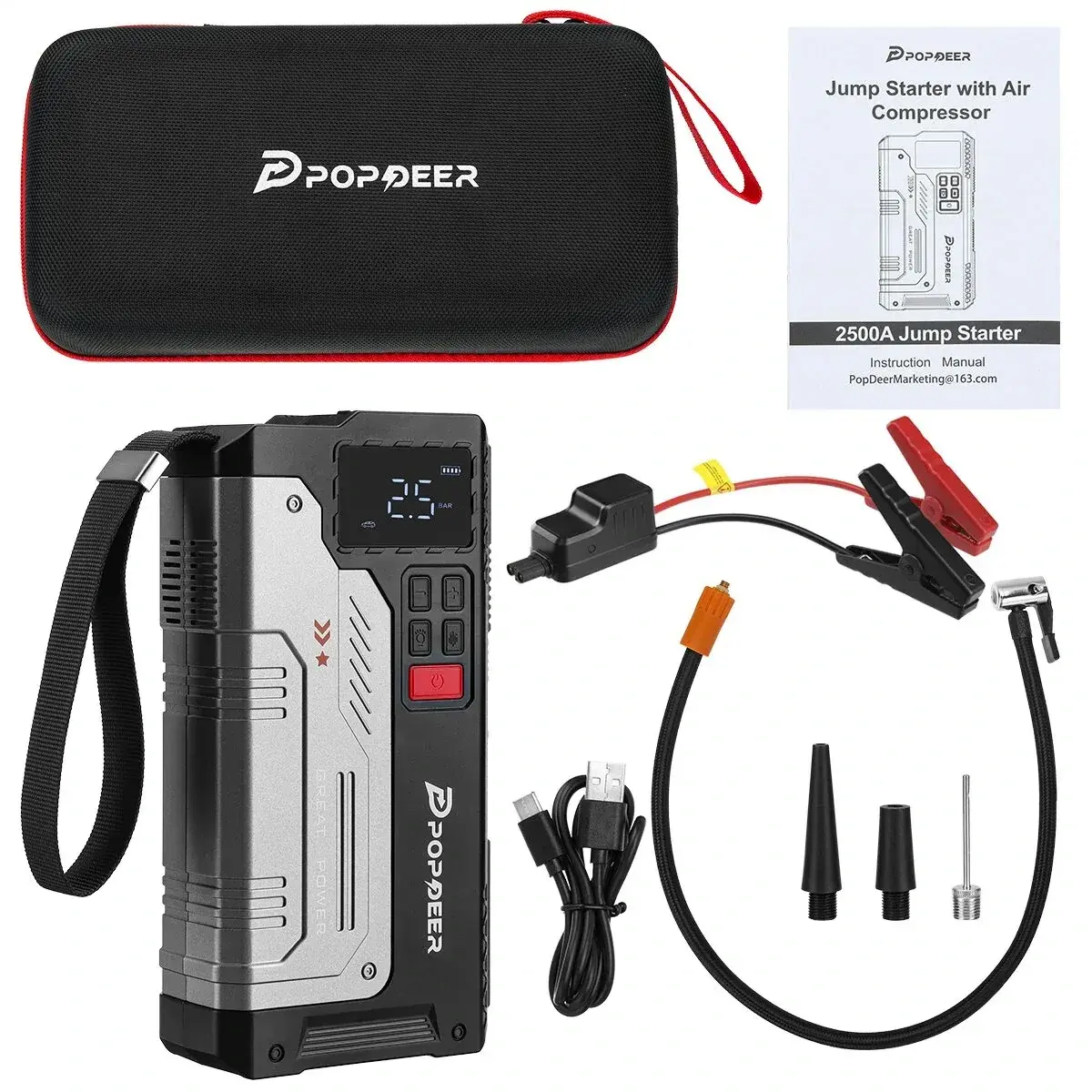 [#Ιστορικό_Χαμηλό] POPDEER PD-JA1 : Jump Starter, Power Bank 20.000mAh και φορητή τρόμπα, σε μία συσκευή των 63.5€
