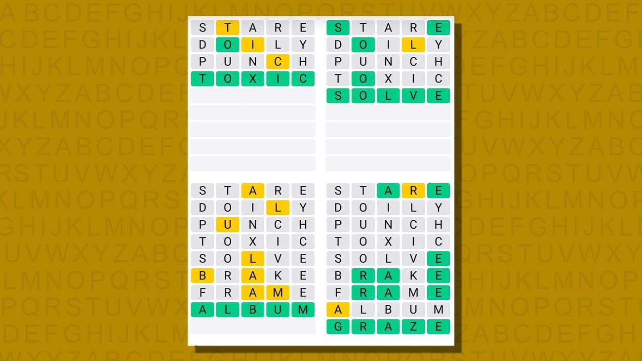 Quordle σήμερα – υποδείξεις και απαντήσεις για την Κυριακή 31 Δεκεμβρίου (παιχνίδι #706), Quordle σήμερα – υποδείξεις και απαντήσεις για την Κυριακή 31 Δεκεμβρίου (παιχνίδι #706), TechWar.GR