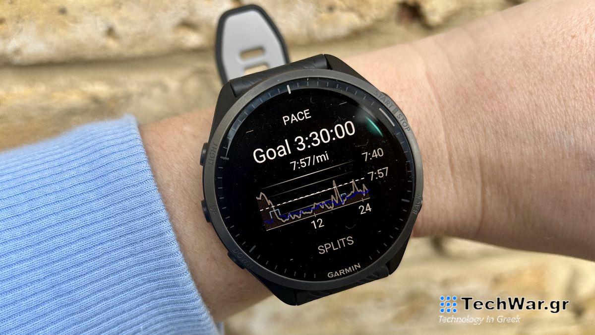 a photo of the PacePro feature on Garmin Forerunner 965