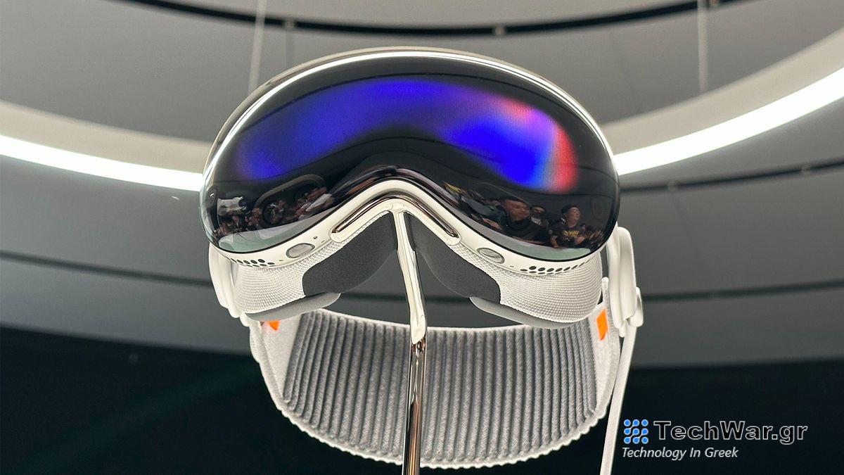 The Apple Vision Pro headset at WWDC 2023