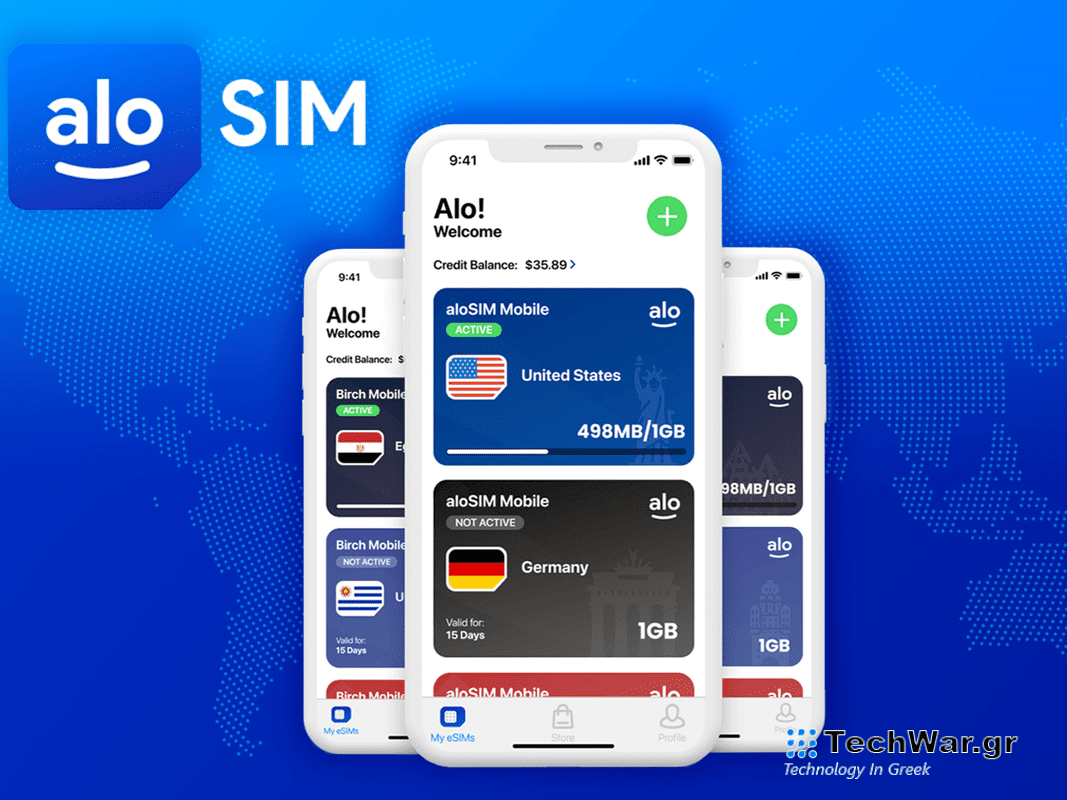 A phone with an eSim pulled up.