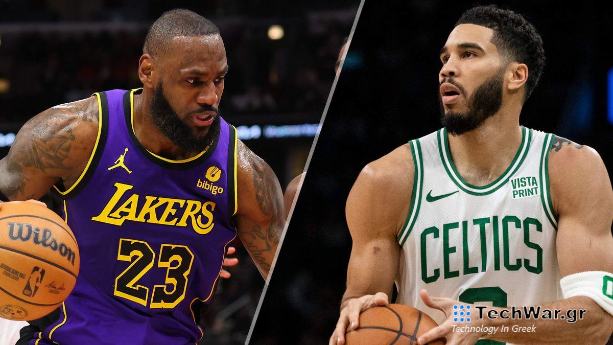 Lebron James of the Los Angeles Lakers / Jayson Tatum of the Boston Celtics