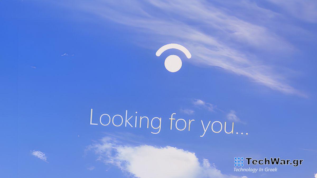 Windows Hello login screen with