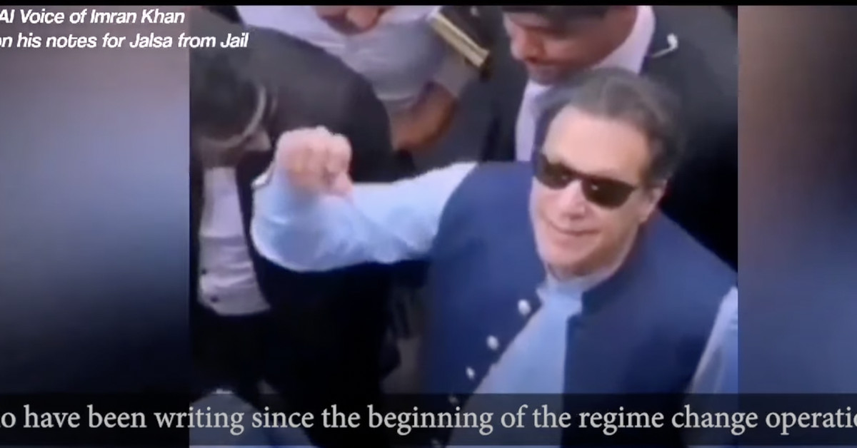 Ο φυλακισμένος πρωθυπουργός του Πακιστάν Imran Khan κάνει εκστρατεία με κλώνο φωνής AI
