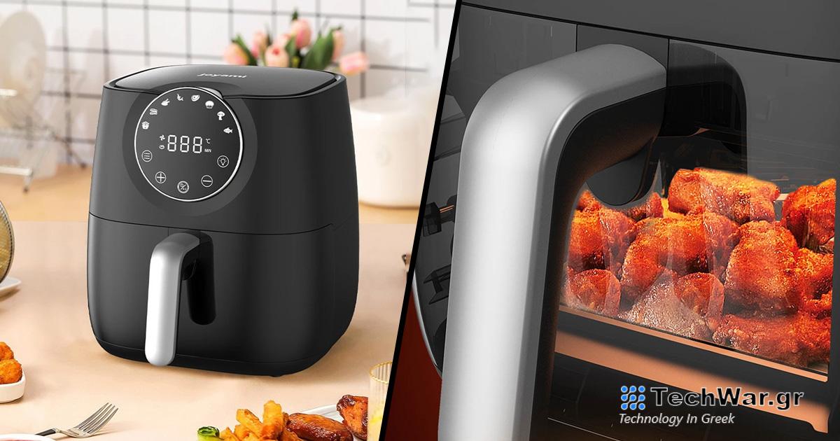 Τιμή Δεκεμβρίου 79,99€ στην αποθήκη ΕΕ: Η φριτέζα ζεστού αέρα Xiaomi Joyami έχει ισχύ 1700W, διάφανο παράθυρο, όγκος 5,7L
