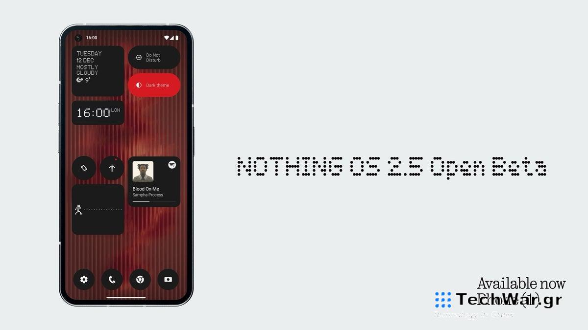 Το Nothing OS 2.5 Beta 1 προσγειώνεται στο τηλέφωνο (1), φέρνοντας καλούδια για το Android 14 και τροποποιήσεις προσαρμογής
