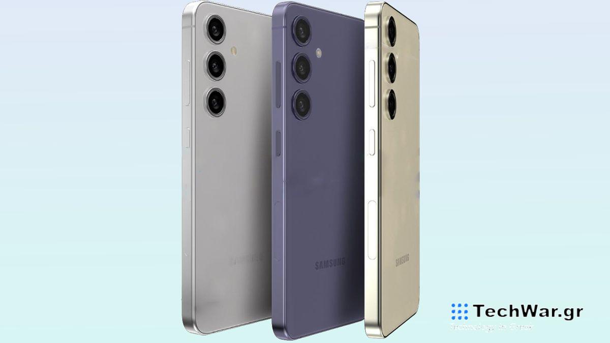 Samsung Galaxy S24 in three of its four colors