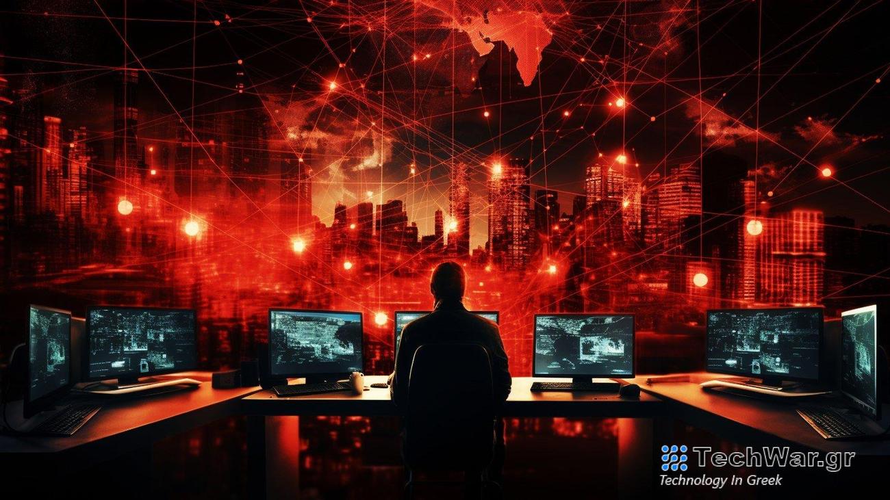 Hacker scanning the internet