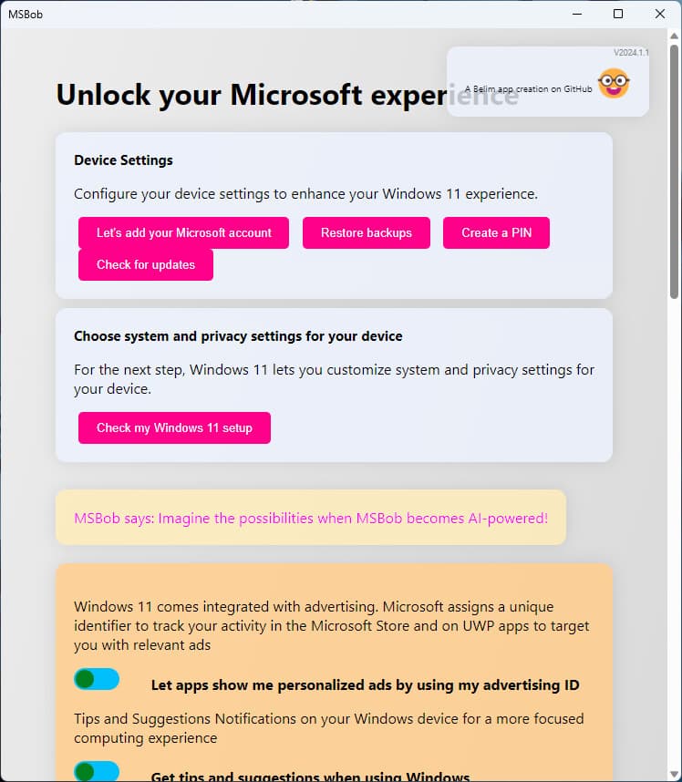 Η ανεπίσημη εφαρμογή προκαλεί το πνεύμα του Windows Bob, παρόλο που η Microsoft θέλει να το ξεχάσετε, Η ανεπίσημη εφαρμογή προκαλεί το πνεύμα του Windows Bob, παρόλο που η Microsoft θέλει να το ξεχάσετε, TechWar.GR