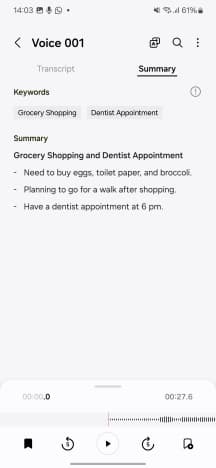 Voice Recorder AI - One UI 6.1 review