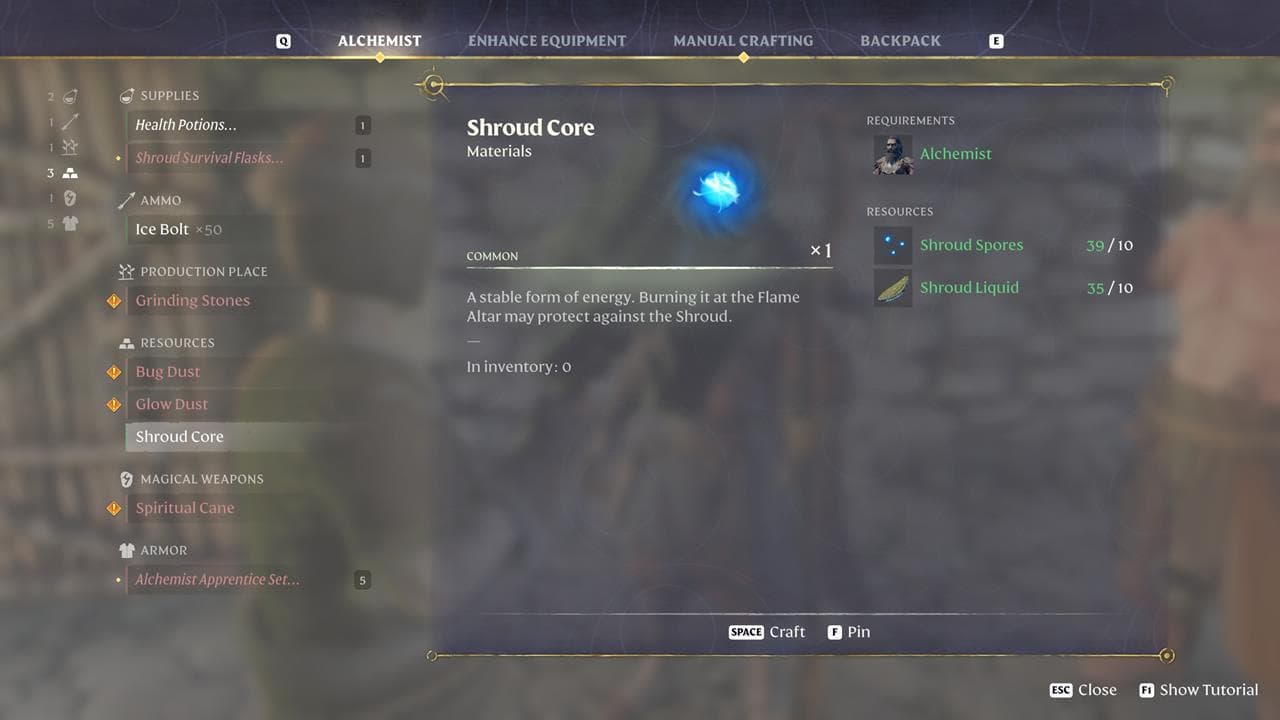 Το Shroud Core αυξάνει τα όρια/ακτίνα της βάσης σας με κάθε αναβάθμιση.