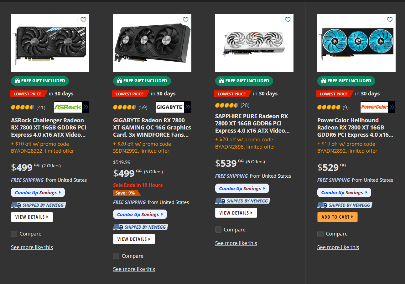 Η GPU Radeon RX 7800 XT της AMD πέφτει στο χαμηλότερο όλων των εποχών, τώρα διαθέσιμη για 479,99 $ - AMD Radeon RX 7800 XT Newegg - TechWar.GR