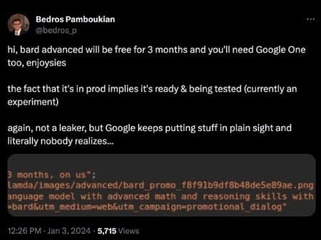 Η Google ενδέχεται να χρεώσει για το Bard Advanced, το επερχόμενο chatbot της που υποστηρίζεται από το Gemini Ultra, Η Google ενδέχεται να χρεώσει για το Bard Advanced, το επερχόμενο chatbot της που υποστηρίζεται από το Gemini Ultra, TechWar.GR