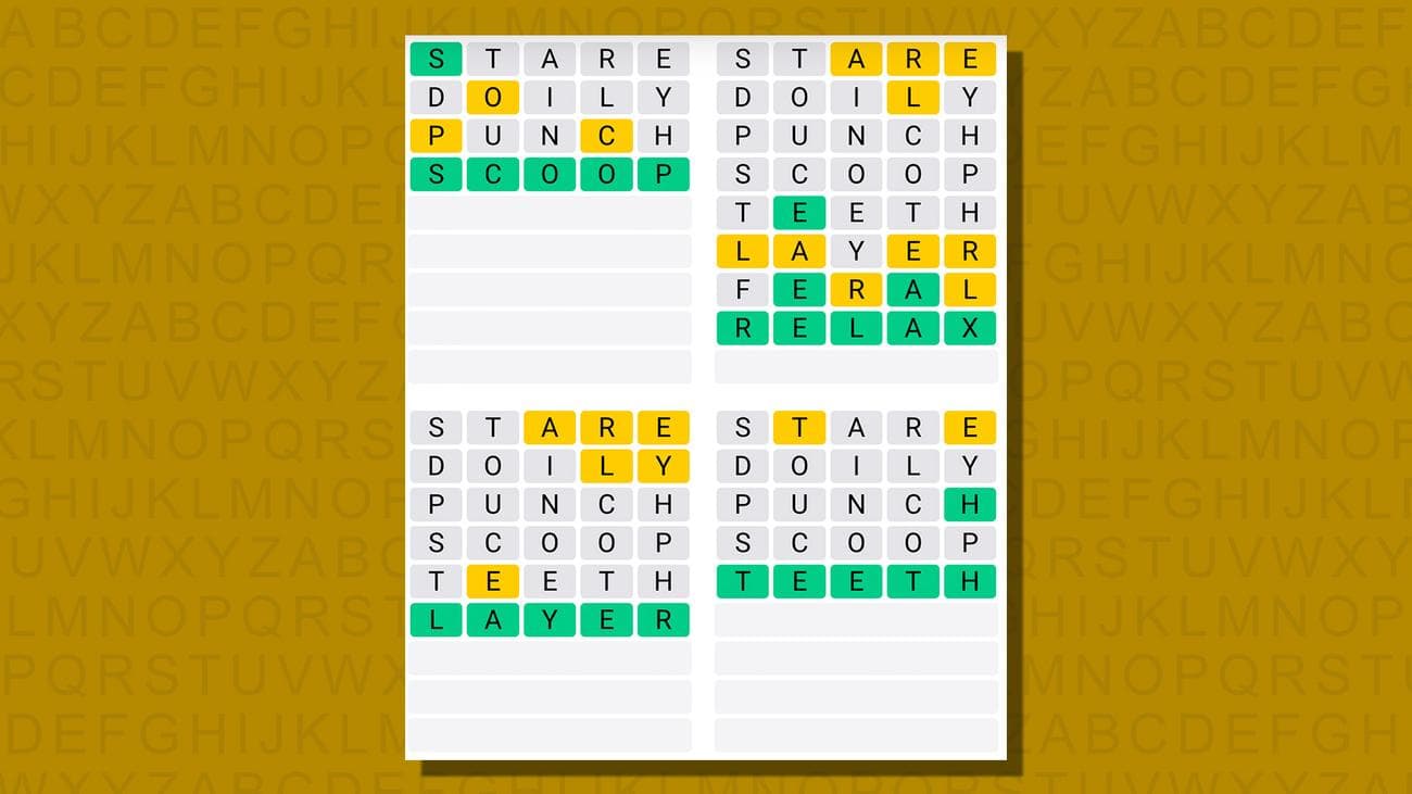 Quordle σήμερα – υποδείξεις και απαντήσεις για το Σάββατο 20 Ιανουαρίου (παιχνίδι #726), Quordle σήμερα – υποδείξεις και απαντήσεις για το Σάββατο 20 Ιανουαρίου (παιχνίδι #726), TechWar.GR