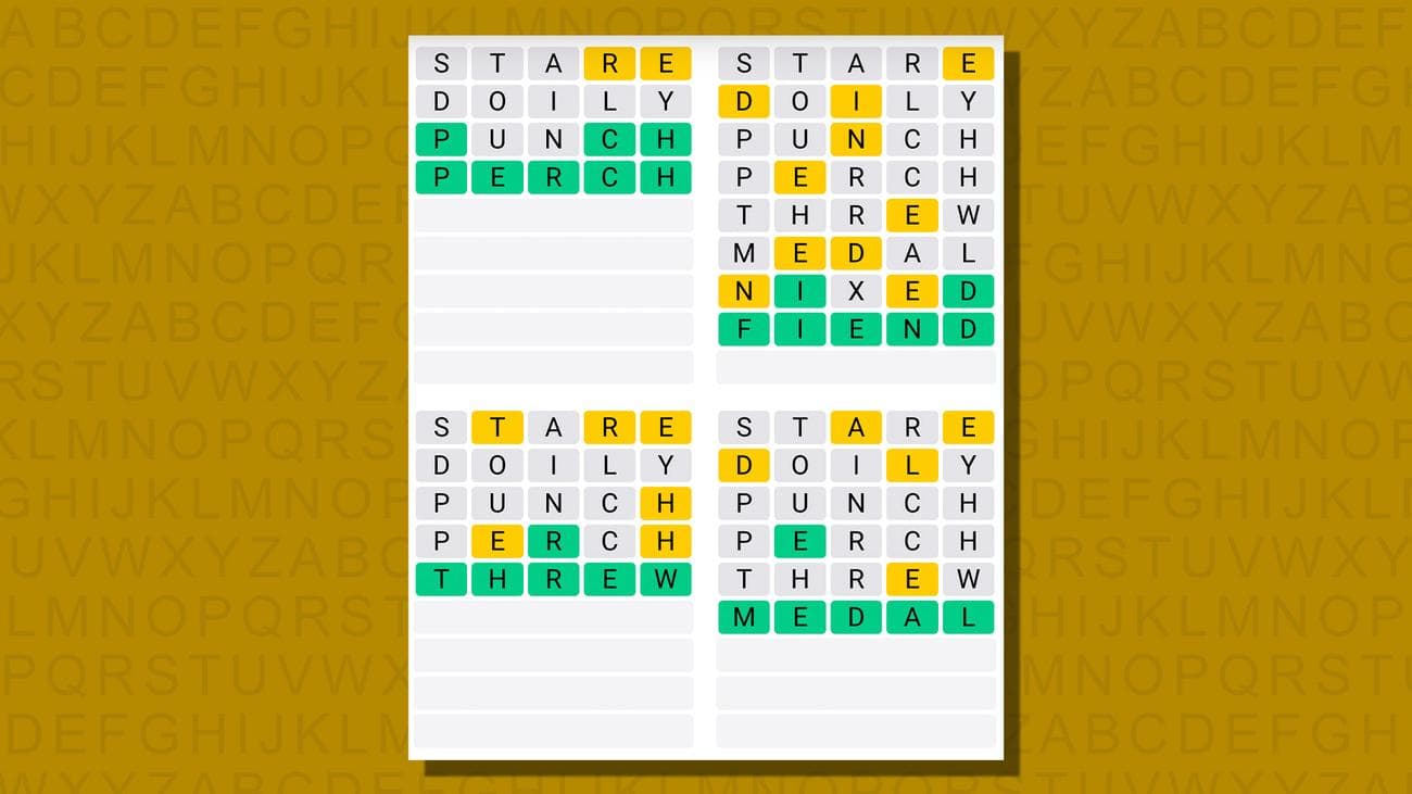 Quordle σήμερα – υποδείξεις και απαντήσεις για την Κυριακή 21 Ιανουαρίου (παιχνίδι #727), Quordle σήμερα – υποδείξεις και απαντήσεις για την Κυριακή 21 Ιανουαρίου (παιχνίδι #727), TechWar.GR