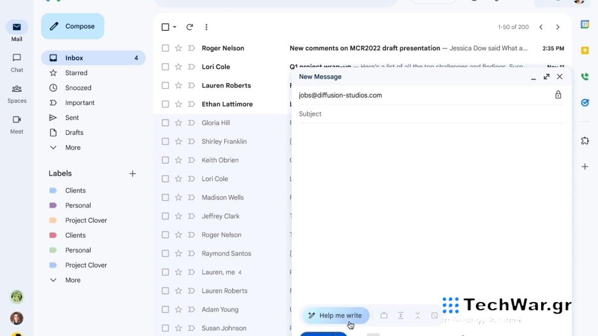 Gmail: Η Google φέρεται να προσθέτει μια λειτουργία φωνής AI