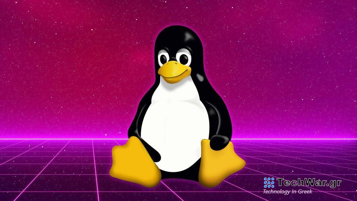 The Linux penguin on a pink background