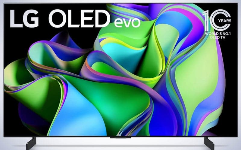 The best OLED monitors for 2024 4 LG C3 on a plain white background.