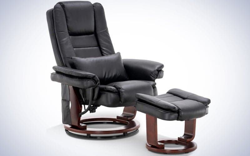 MCombo Recliner with OttomanÂ on a plain white background.