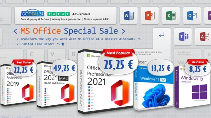 Office 2021 στα 25.25€, Windows 11 στα 13.25€