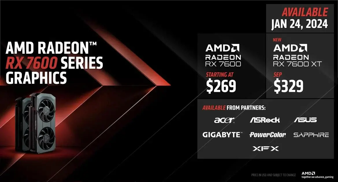 Η AMD ανακοίνωσε την κάρτα γραφικών Radeon RX 7600 XT 16GB - AMD, Η AMD ανακοίνωσε την κάρτα γραφικών Radeon RX 7600 XT 16GB – AMD, TechWar.GR