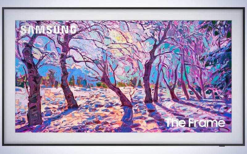Samsung's Frame TV on a plain white background.
