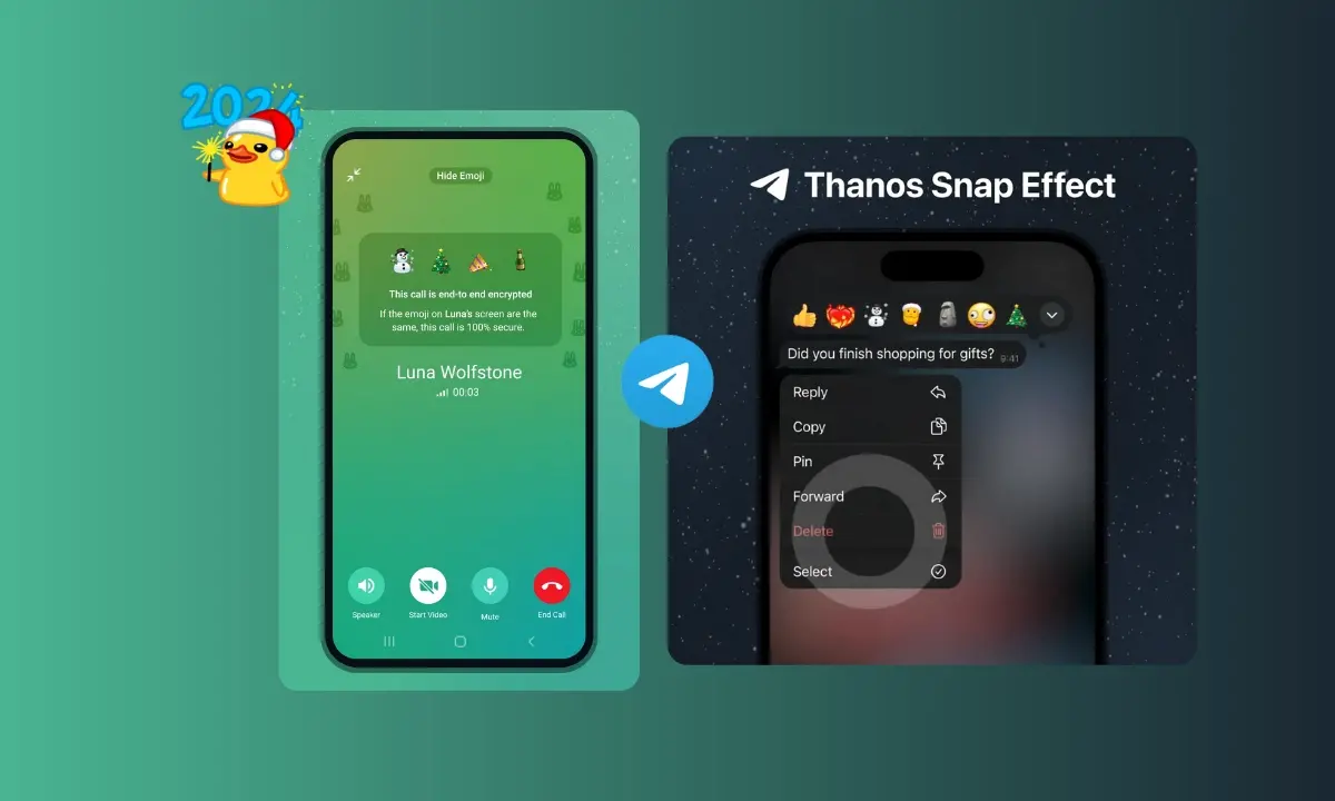 Το Telegram είναι εδώ με ένα ακόμη, με βελτιωμένες πολύχρωμες κλήσεις, εφέ Thanos Snap και πολλά άλλα

