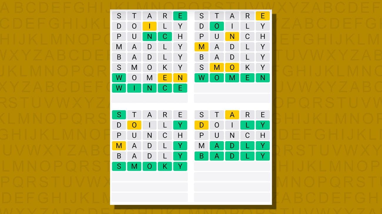 Quordle σήμερα – υποδείξεις και απαντήσεις για την Κυριακή 14 Ιανουαρίου (παιχνίδι #720), Quordle σήμερα – υποδείξεις και απαντήσεις για την Κυριακή 14 Ιανουαρίου (παιχνίδι #720), TechWar.GR