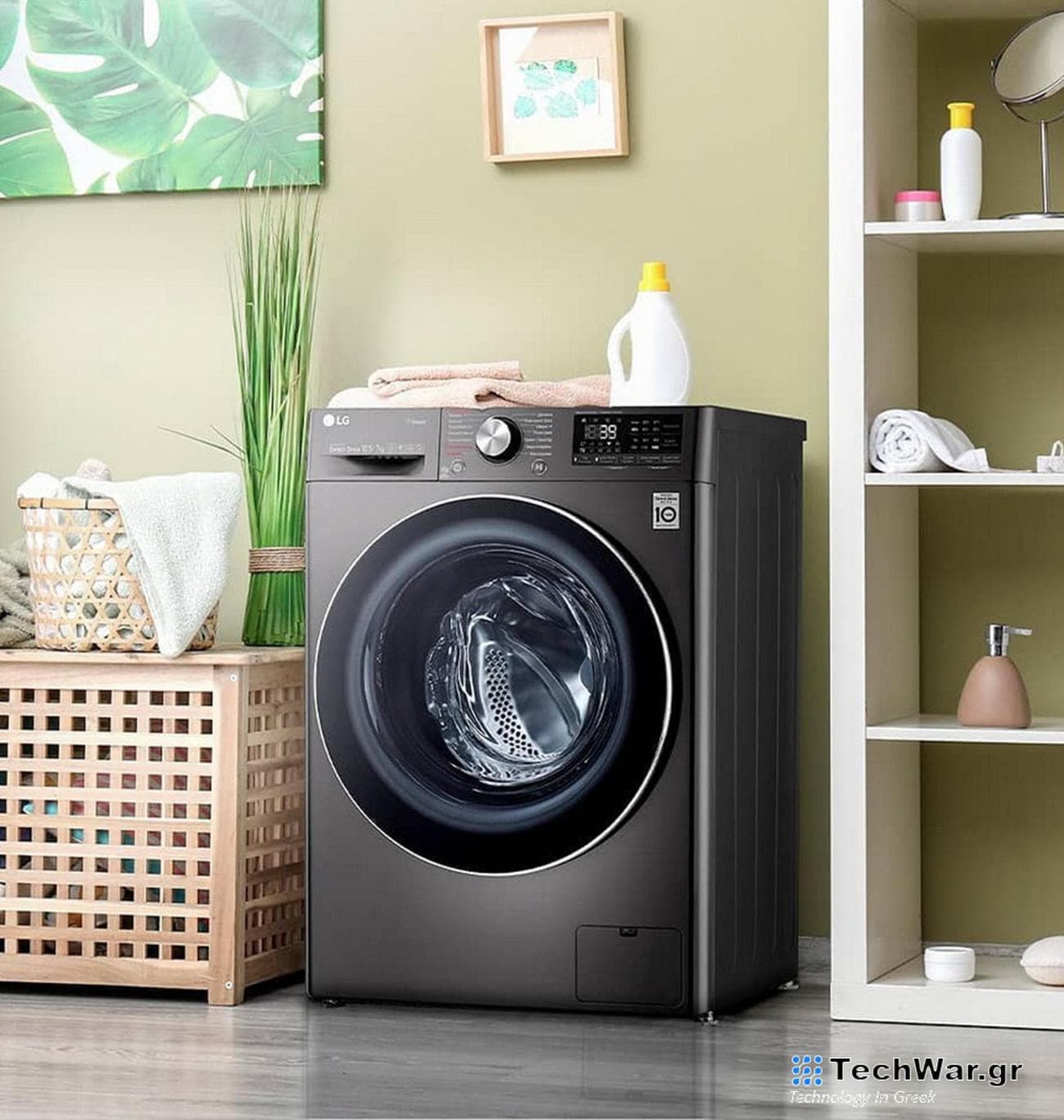 Mε την αγορά πλυντηρίων-στεγνωτηρίων LG, δώρο ένα σετ πετσέτες και ένα μπουρνούζι Guy Laroche.