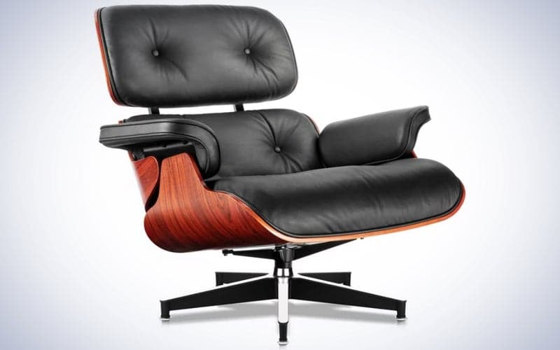 eChamp Mid Century Lounge ChairÂ on a plain white background.