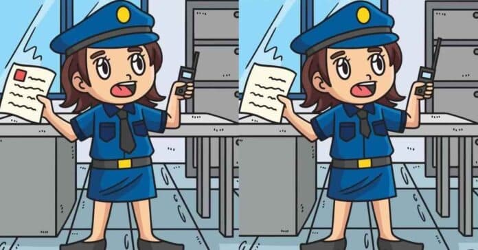 Τεστ παρατηρητικότητας: Βρείτε τις 3 διαφορές στις φωτογραφίες με την αστυνομικό σε 12 δευτερόλεπτα