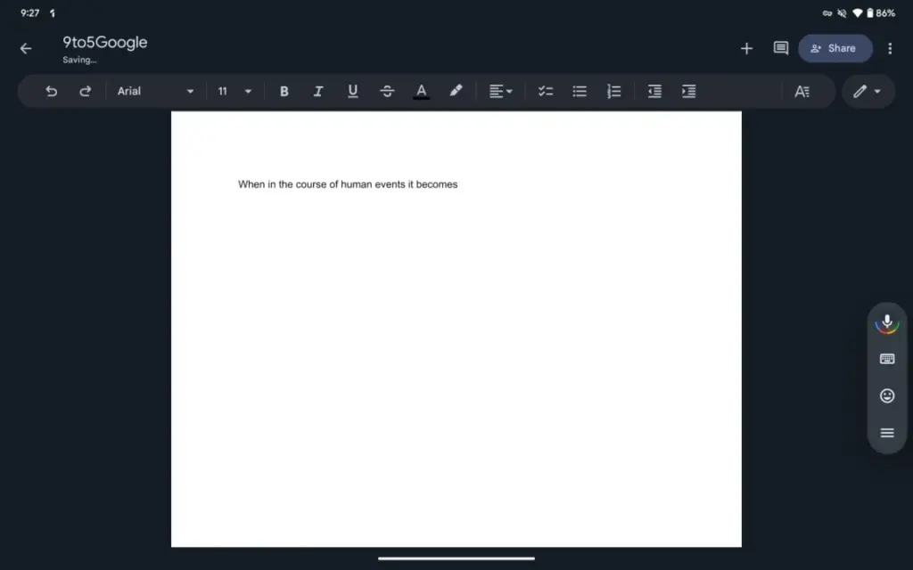 Τώρα το tablet Pixel αποκτά μια γραμμή εργαλείων φωνητικής πληκτρολόγησης βοηθού: Google - gboard toolbar 4 - TechWar.GR