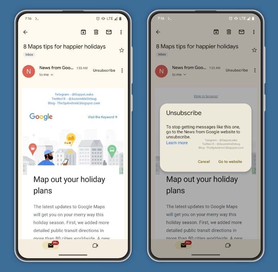 Image Credit–TheSpAndroid - Το κουμπί απεγγραφής του Gmail φτάνει επιτέλους στο Android