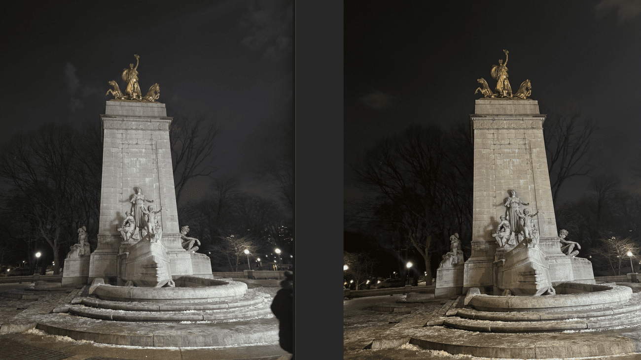 Εθνικό μνημείο του Maine τη νύχτα