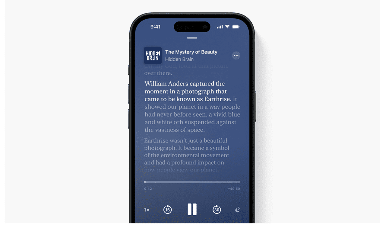 Μεταγραφές με Apple Podcast